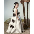 Black bowknot sash children dresses girls party dresses